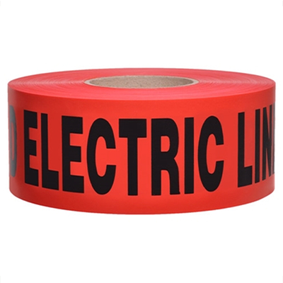 Non-Detectable Underground Tape (CAUTION BURIED ELECTRIC LINE BELOW) - Red